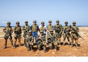 Visita del Ministro de Justicia Shalten Hato a la Guardia Costera y Militar de Curaçao