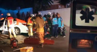 Accidente vehicular con lesiones graves en AJC Brouwers Road
