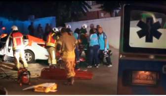 Accidente vehicular con lesiones graves en AJC Brouwers Road