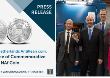 La última moneda de las Antillas Holandesas: Primera acuñación de la moneda conmemorativa de despedida NAf