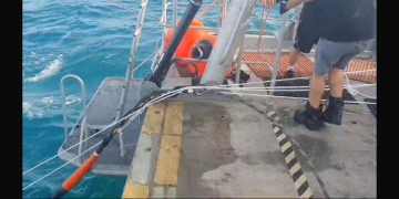 Reparación del cable SMPR-1 de TelEm Group, Los equipos de trabajo lucharon contra mares agitados para el cable costero Link 1