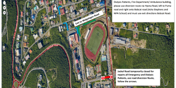 Cierre de Jackal road en Cay Hill a partir del lunes 7