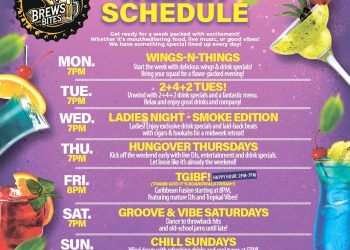 721 Brews & Bites presenta una emocionante programación semanal de eventos