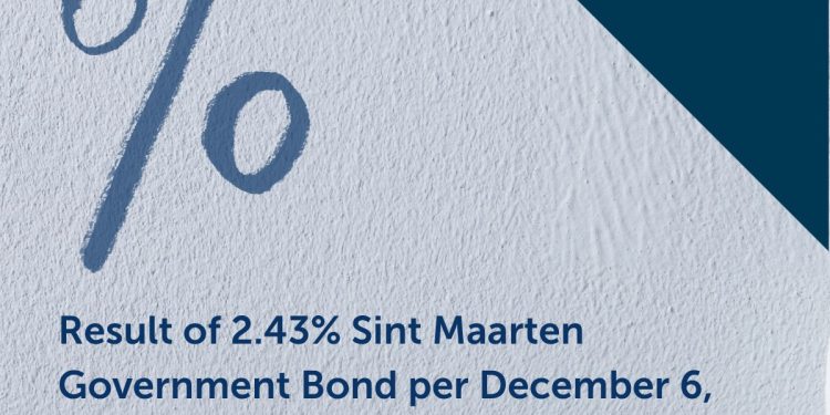 Resultado del Bono del Gobierno de Sint Maarten al 2,43 % al 6 de diciembre de 2024 del País de Sint Maarten