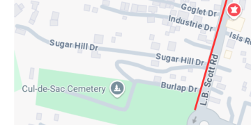 Iniciaron las reparaciones en LB Scott Road como parte del proyecto de repavimentación de asfalto