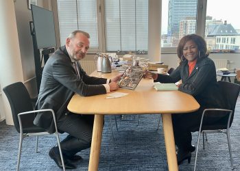 La Ministra Plenipotenciaria Arrindell se reúne con el Defensor del Pueblo Nacional, Van Zutphen