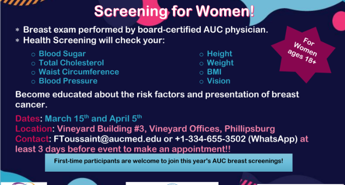 ¡Examen de mamas y evaluación de salud GRATIS para mujeres!