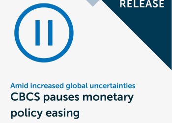 En medio de mayores incertidumbres globales CBCS detiene la política monetaria que disminuye