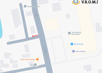 Anuncio de cierre temporal de Andros Island Drive, Lower Princess Quarter