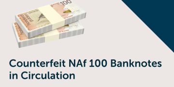 Billetes falsos de 100 NAf en circulación: Se insta al público a dejar de aceptarlos