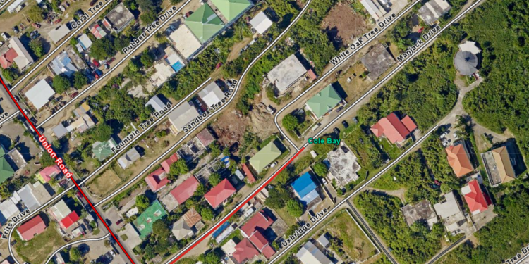 Programan obras viales en Manjack Tree Drive, Cole Bay, a partir del lunes 21 de julio