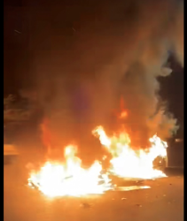 Accidente de pasola provoca incendio en A.J.C. Brouwers Road