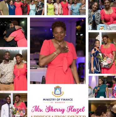 La Ministeria de Finanzas rinde homenaje a la Sra. Sherry Hazel por casi 31 años de dedicado servicio público