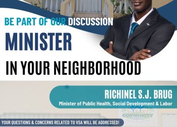 El Ministro Brug anuncia la próxima sesión del programa “Ministro en su Vecindario” en Dutch Quarter