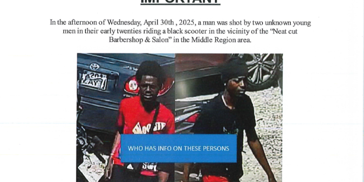 El KPSM solicita la colaboración del público para identificar a sospechosos de tiroteo