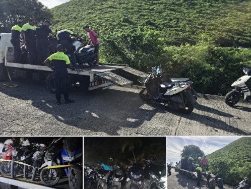 La Fuerza Policial realiza operativo de control de pasolas; realizando arrestos e incautaciones