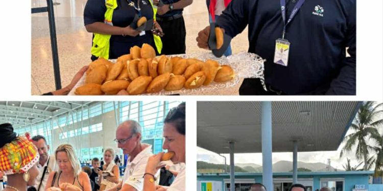 El Aeropuerto Internacional Princesa Juliana celebra el Día de St. Maarten con Johnny Cakes para pasajeros y empleados