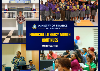 La Ministra de Finanzas, Marinka Gumbs, continúa con las actividades del Mes de la Alfabetización Financiera