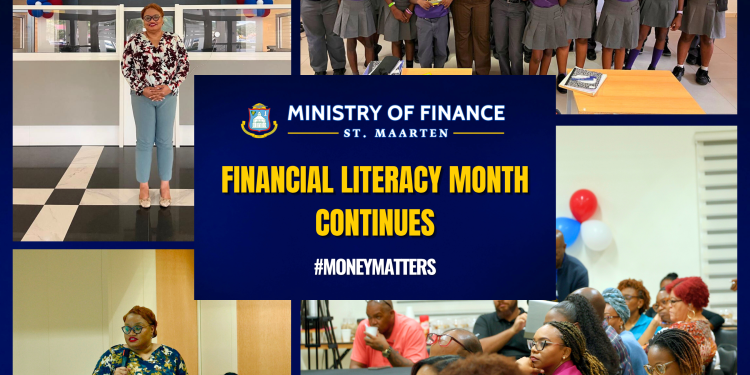 La Ministra de Finanzas, Marinka Gumbs, continúa con las actividades del Mes de la Alfabetización Financiera