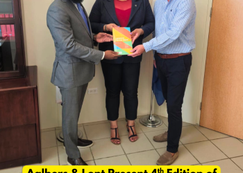 Aalbers y Lont presentan la cuarta edición de “Capita Selecta, Derecho Tributario Caribeño” a la Honorable Ministra de Finanzas, Marinka Gumbs
