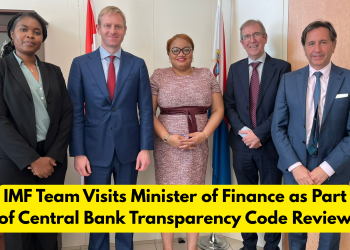 Equipo del FMI visita a la Ministra de Finanzas como parte de la revisión del Código de Transparencia del Banco Central