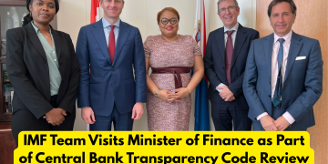 Equipo del FMI visita a la Ministra de Finanzas como parte de la revisión del Código de Transparencia del Banco Central