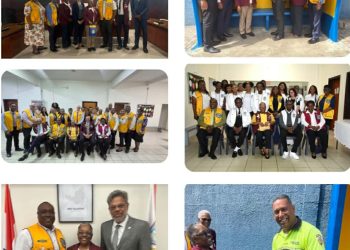 El Club de Leones de Sint Maarten recibe a la Gobernadora de Distrito, Judy King, PMJF