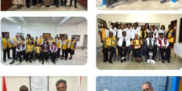El Club de Leones de Sint Maarten recibe a la Gobernadora de Distrito, Judy King, PMJF