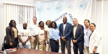 La Cámara de Comercio de St. Maarten recibe a la delegación de la Cámara de Comercio e Industria de St. Maarten (CCISM)
