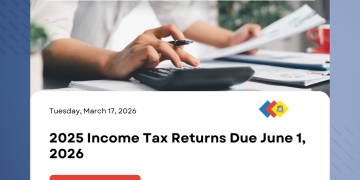 Declaraciones de Impuestos sobre la Renta 2025: Fecha límite: 1ro de junio de 2026