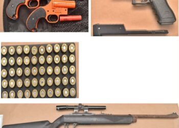 Detienen un sospechoso durante un control; incautan cuatro armas de fuego en registro domiciliario 