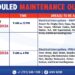 Aviso de Mantenimiento Programado para el jueves 3 y el domingo 6 de septiembre de 2026