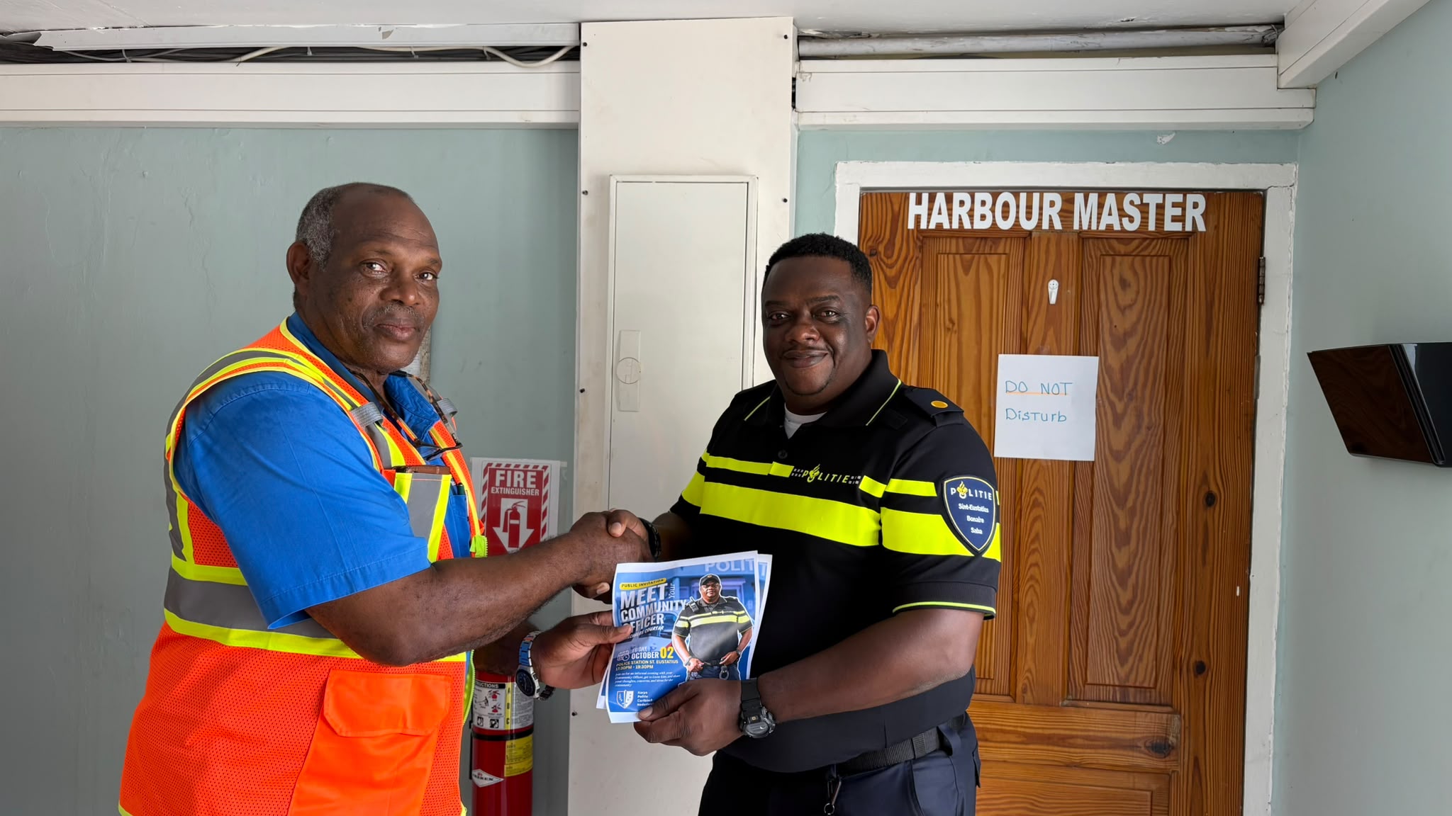 New community officer Rexcarlos Courtar builds ties with St. Eustatius