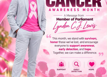 El Parlamentario Lyndon Lewis comparte homenaje personal y mensaje de apoyo durante el Mes de Concienciación sobre el Cáncer de Mama