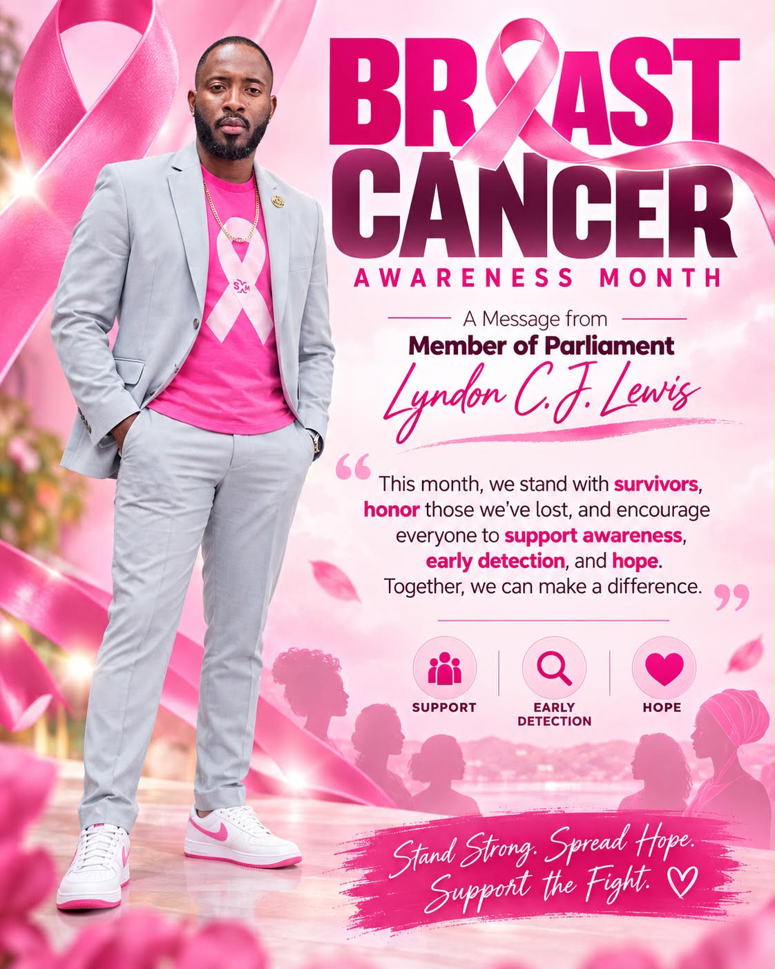 MP Lyndon Lewis Shares Personal Tribute During Breast Cancer Awareness Month